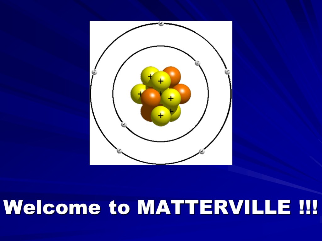Welcome to MATTERVILLE !!!